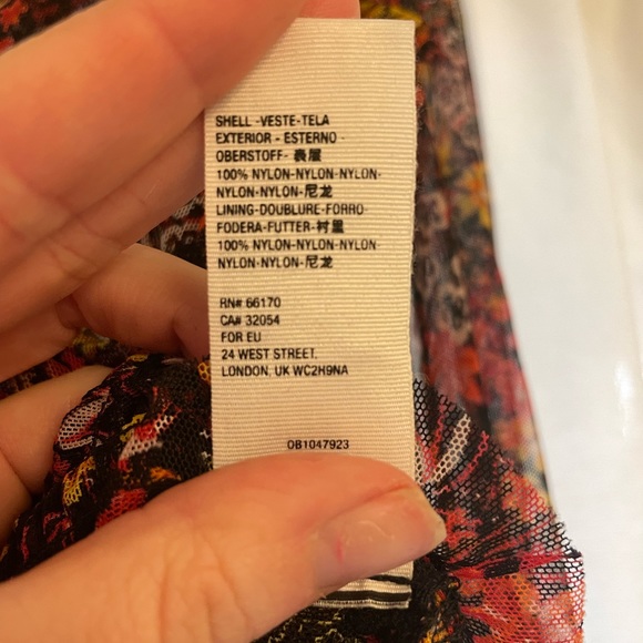 NWT Free People Twyla Floral Print Top size XS - Picture 8 of 10